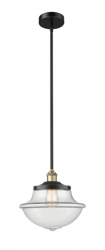 Oxford - 1 Light - 12 inch - Black Antique Brass - Cord hung - Mini Pendant