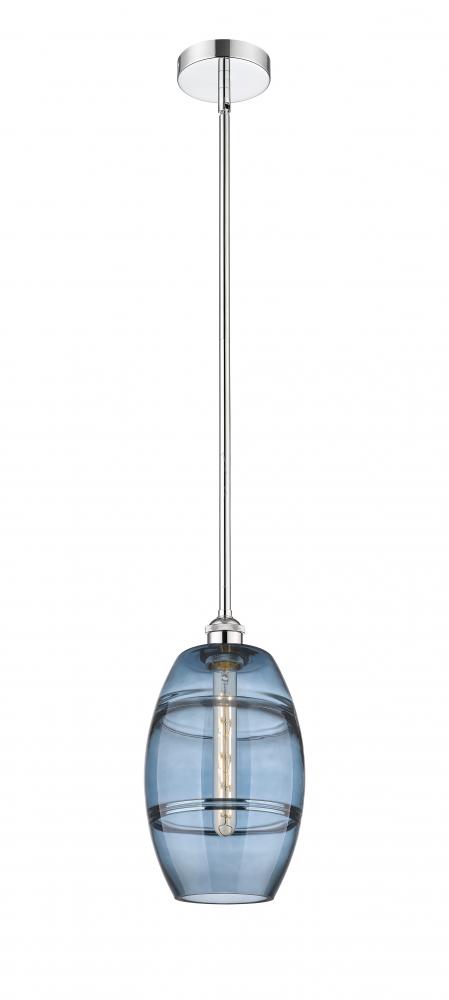 Vaz - 1 Light - 8 inch - Polished Chrome - Cord hung - Mini Pendant