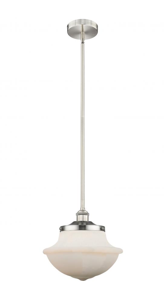 Oxford - 1 Light - 12 inch - Brushed Satin Nickel - Cord hung - Mini Pendant