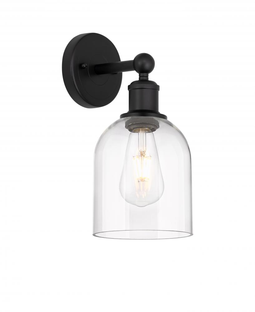 Bella - 1 Light - 6 inch - Matte Black - Sconce