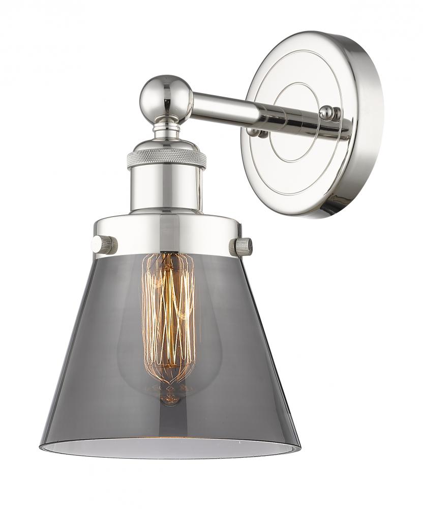 Cone - 1 Light - 6 inch - Polished Nickel - Sconce