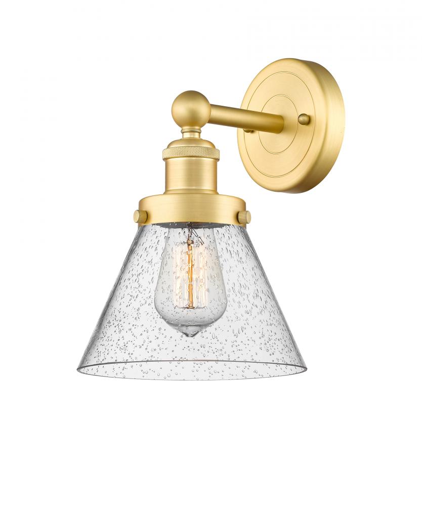 Cone - 1 Light - 8 inch - Satin Gold - Sconce