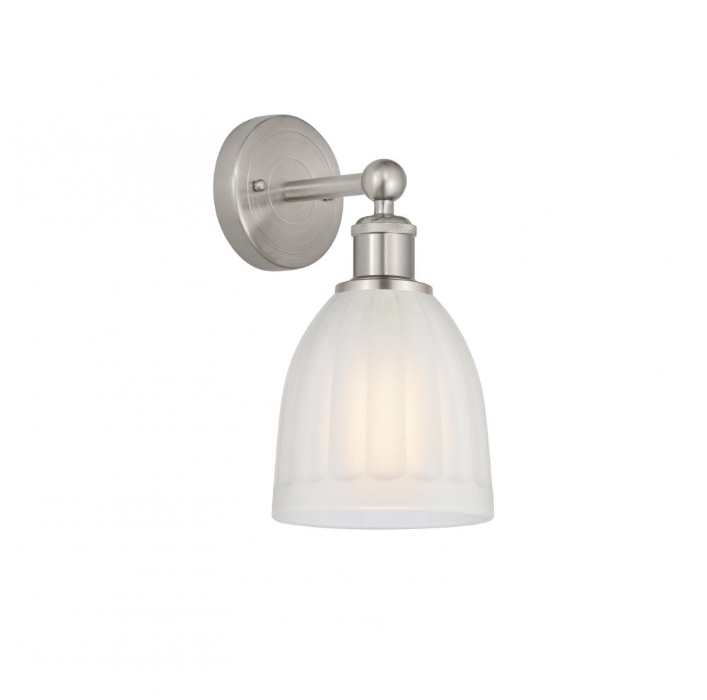 Brookfield - 1 Light - 6 inch - Brushed Satin Nickel - Sconce