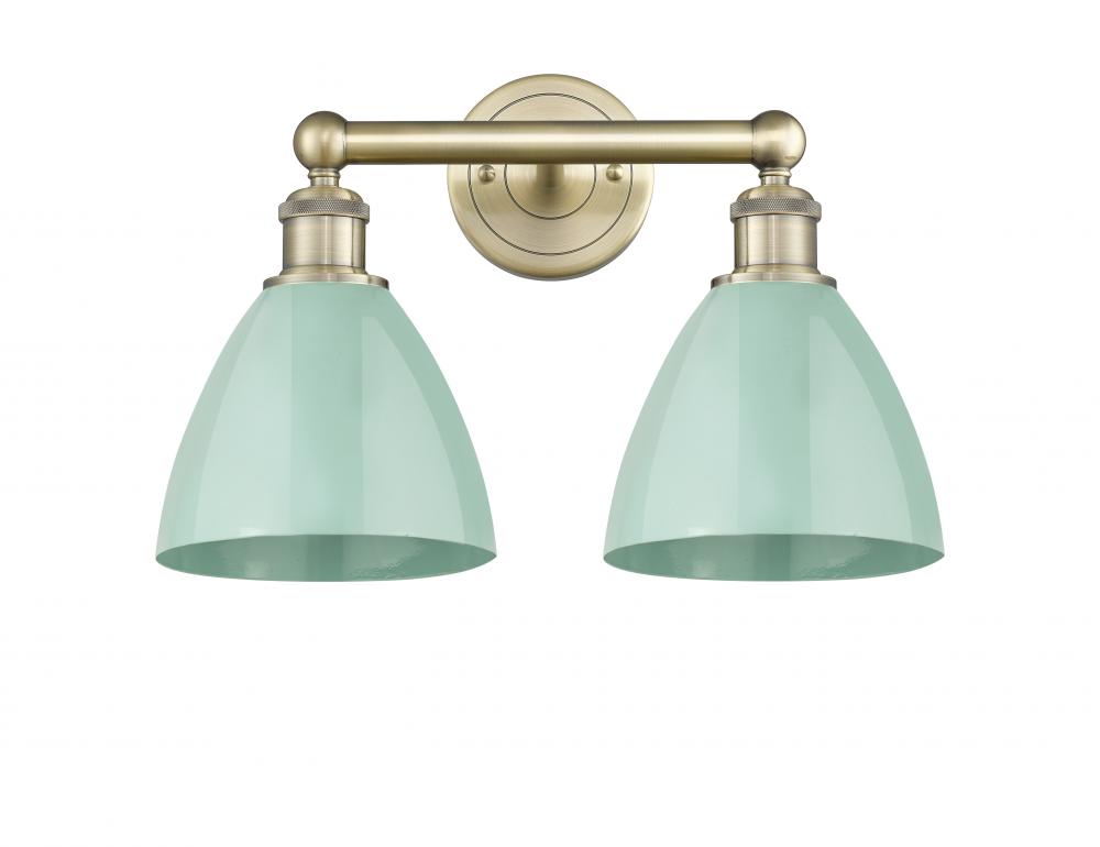 Plymouth - 2 Light - 17 inch - Antique Brass - Bath Vanity Light