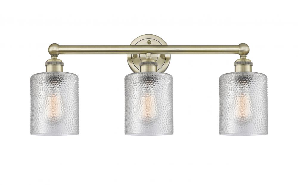 Cobbleskill - 3 Light - 23 inch - Antique Brass - Bath Vanity Light