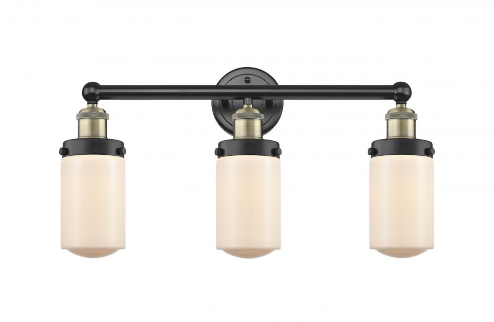 Dover - 3 Light - 23 inch - Black Antique Brass - Bath Vanity Light