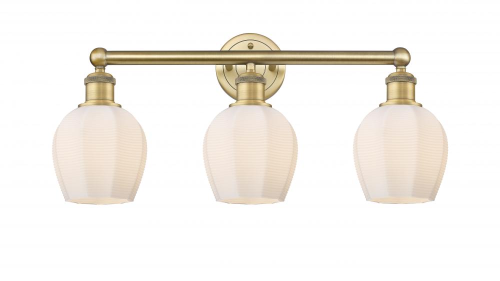 Norfolk - 3 Light - 24 inch - Brushed Brass - Bath Vanity Light