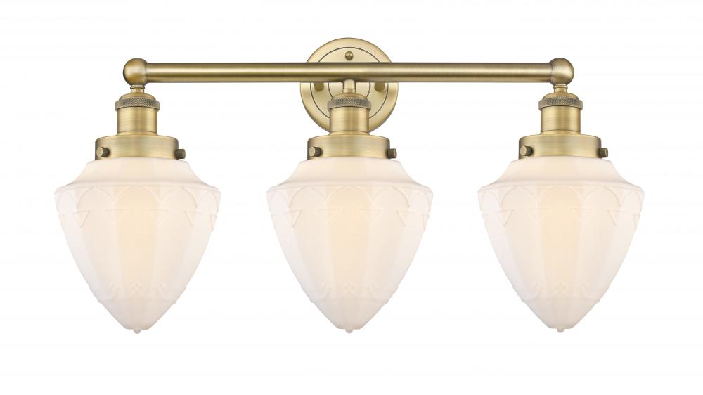 Bullet - 3 Light - 24 inch - Brushed Brass - Bath Vanity Light