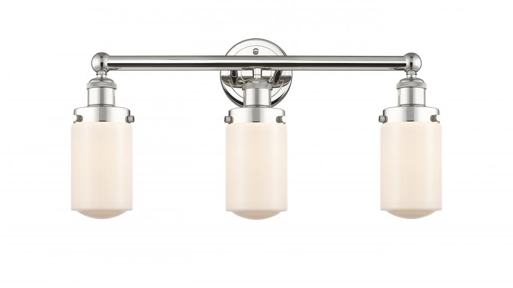 Dover - 3 Light - 23 inch - Polished Nickel - Bath Vanity Light