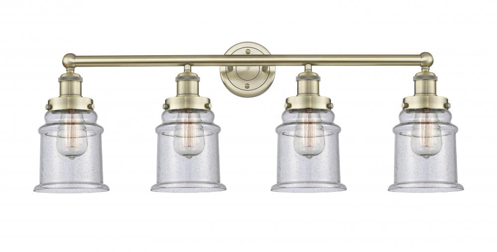 Canton - 4 Light - 33 inch - Antique Brass - Bath Vanity Light