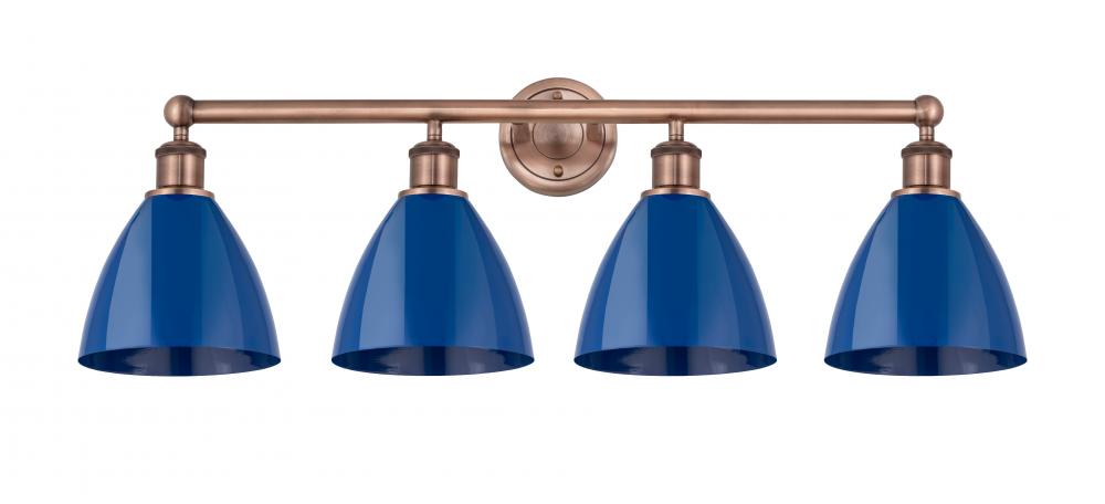 Plymouth - 4 Light - 35 inch - Antique Copper - Bath Vanity Light