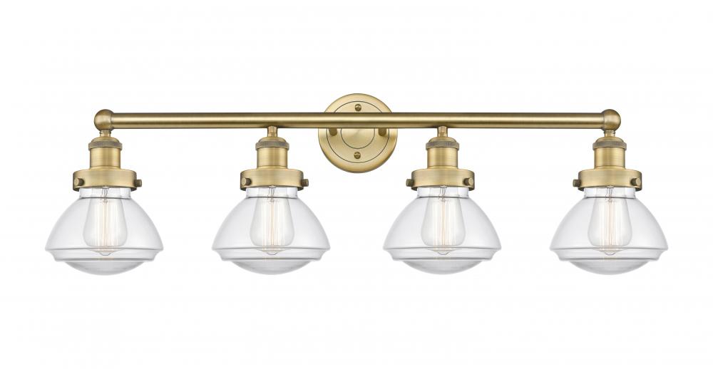 Olean - 4 Light - 34 inch - Brushed Brass - Bath Vanity Light