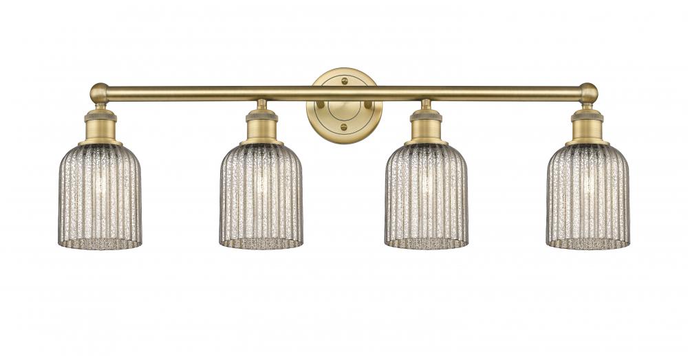 Bridal Veil - 4 Light - 32 inch - Brushed Brass - Bath Vanity Light