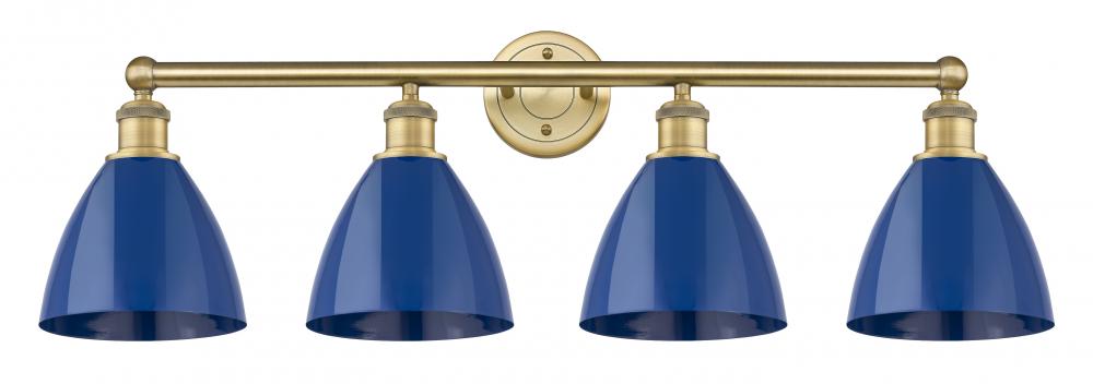 Plymouth - 4 Light - 35 inch - Brushed Brass - Bath Vanity Light