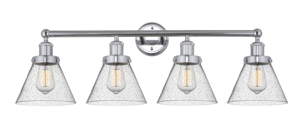 Cone - 4 Light - 35 inch - Polished Chrome - Bath Vanity Light