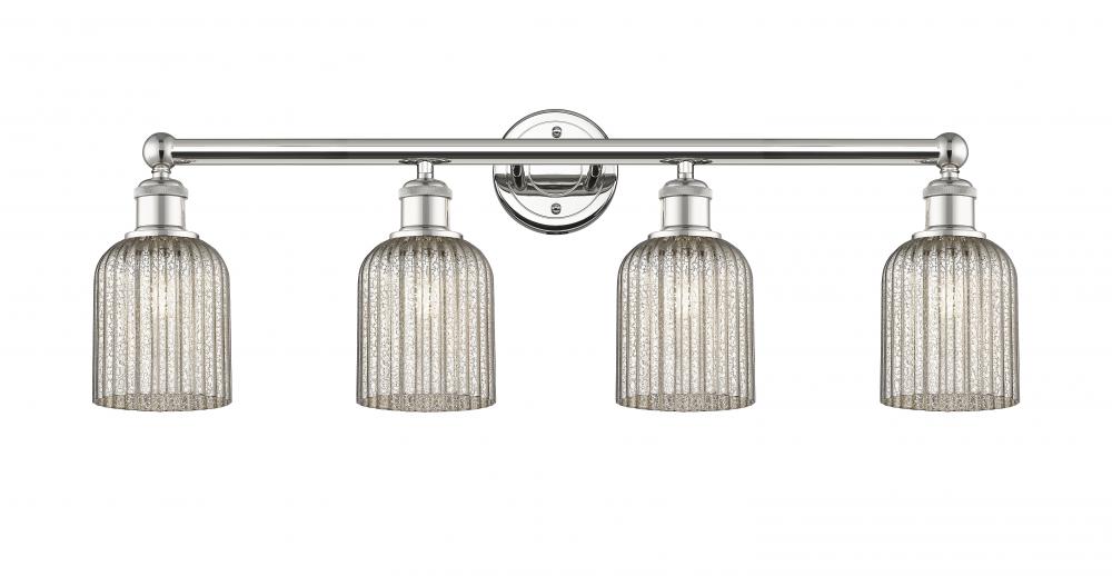 Bridal Veil - 4 Light - 32 inch - Polished Nickel - Bath Vanity Light