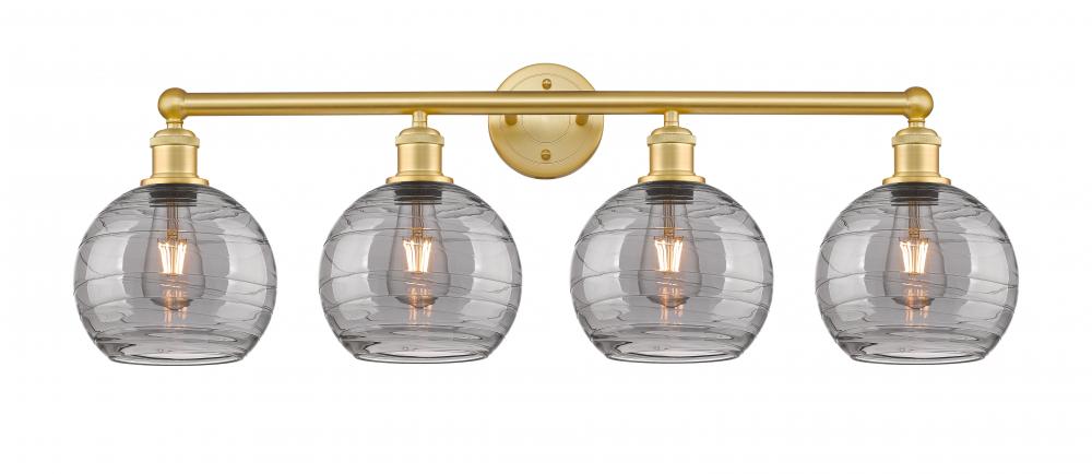 Athens Deco Swirl - 4 Light - 35 inch - Satin Gold - Bath Vanity Light