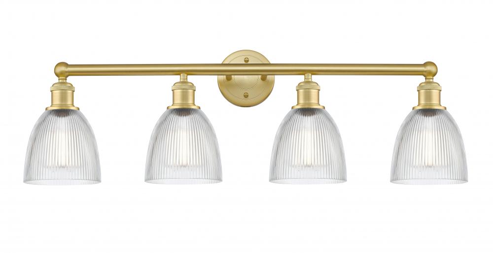 Castile - 4 Light - 33 inch - Satin Gold - Bath Vanity Light