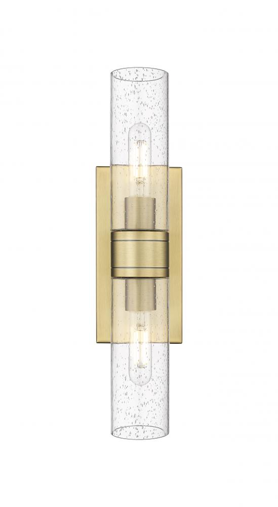 Boreas - 2 Light - 18 inch - Brushed Brass - Bath Vanity Light