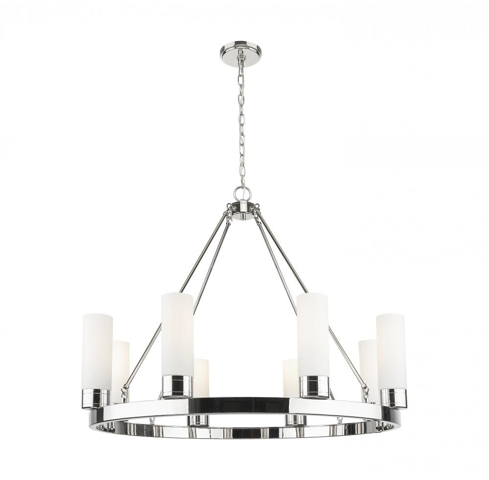 Boreas - 6 Light - 36 inch - Satin Nickel - Chandelier