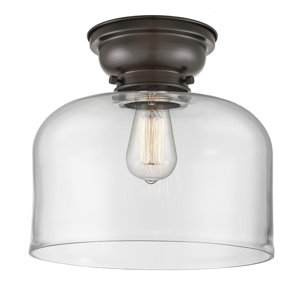 Bell - 1 Light - 12 inch - Oil Rubbed Bronze - Flush Mount