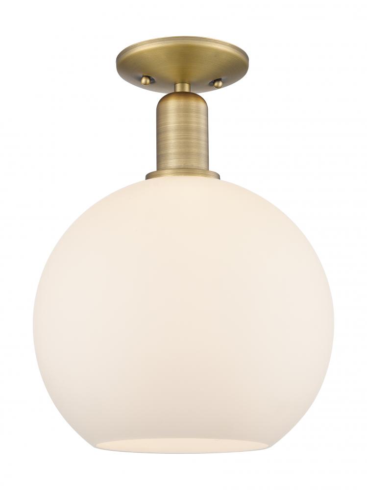 Athens - 1 Light - 10 inch - Black Antique Brass - Semi-Flush Mount