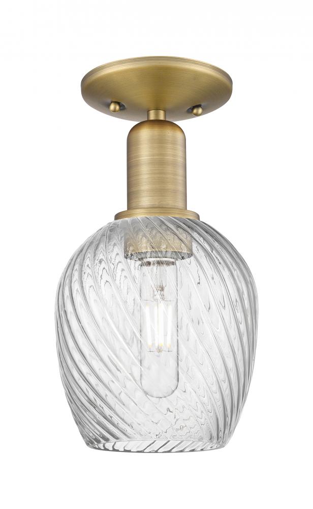 Salina - 1 Light - 6 inch - Polished Nickel - Semi-Flush Mount