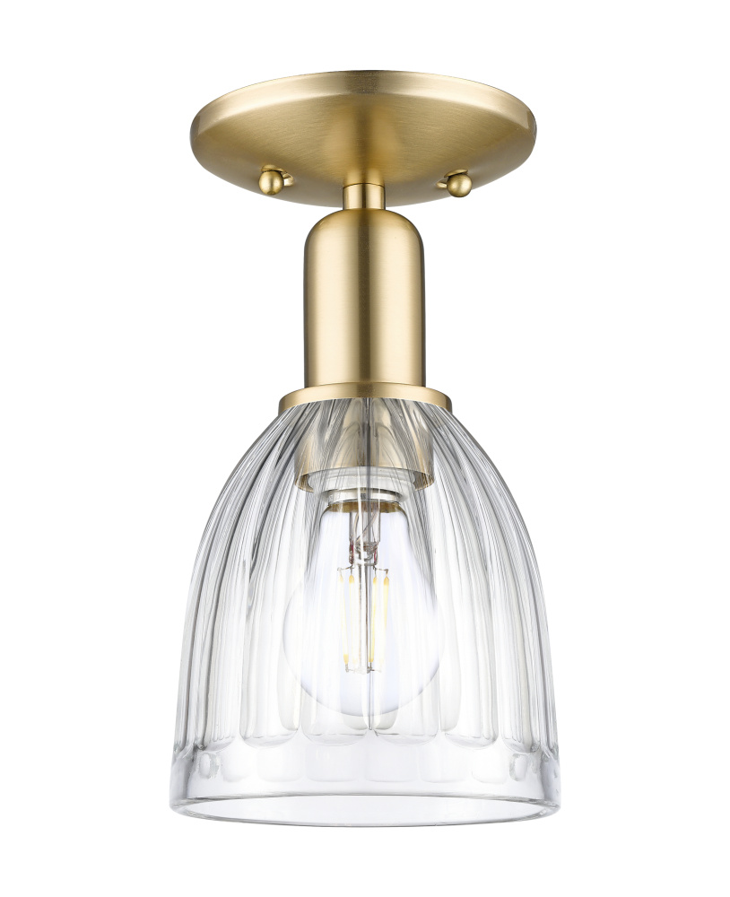 Brookfield - 1 Light - 6 inch - Champagne Bronze - Semi-Flush Mount