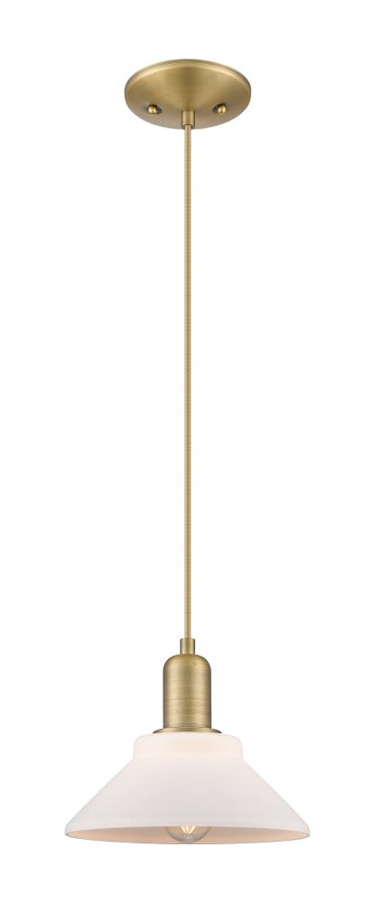 Orwell - 1 Light - 8 inch - Brushed Brass - Cord hung - Mini Pendant