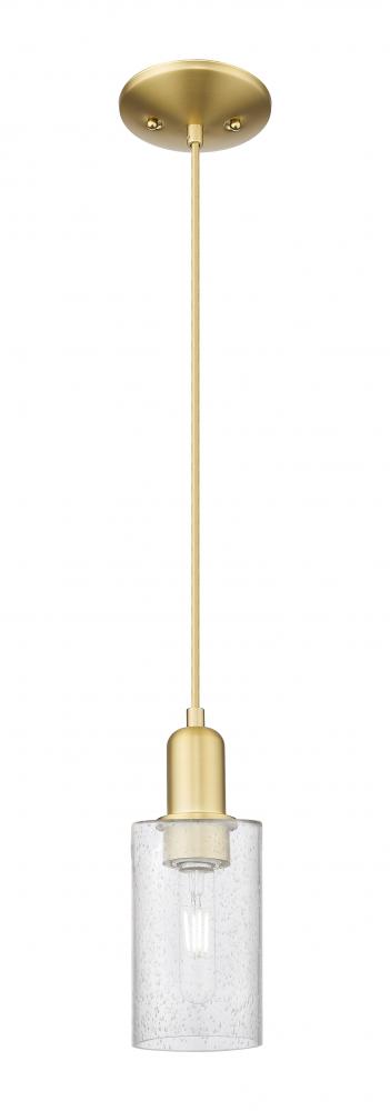 Clymer - 1 Light - 4 inch - Satin Gold - Cord hung - Mini Pendant