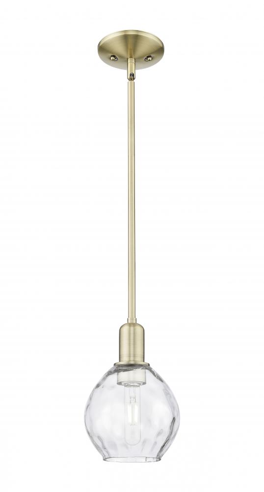 Waverly - 1 Light - 6 inch - Matte Black - Stem hung - Mini Pendant