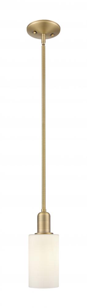 Clymer - 1 Light - 4 inch - Brushed Brass - Stem hung - Mini Pendant
