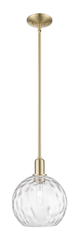 Athens Water Glass - 1 Light - 10 inch - Champagne Bronze - Stem hung - Mini Pendant