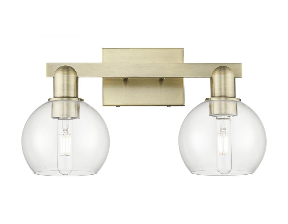 Athens - 2 Light - 17 inch - Antique Brass - Bath Vanity Light