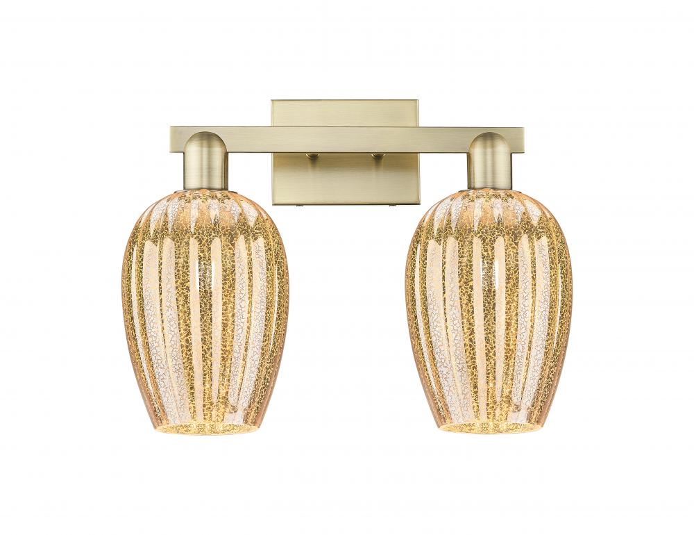 Preston - 2 Light - 16 inch - Matte Black - Bath Vanity Light