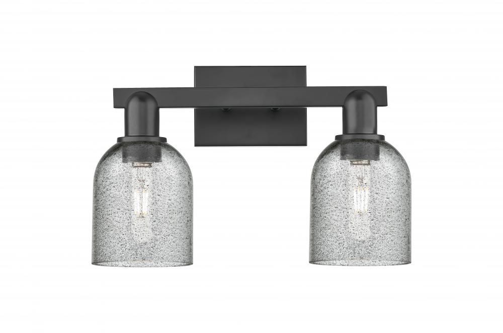 Caledonia - 2 Light - 16 inch - Matte Black - Bath Vanity Light