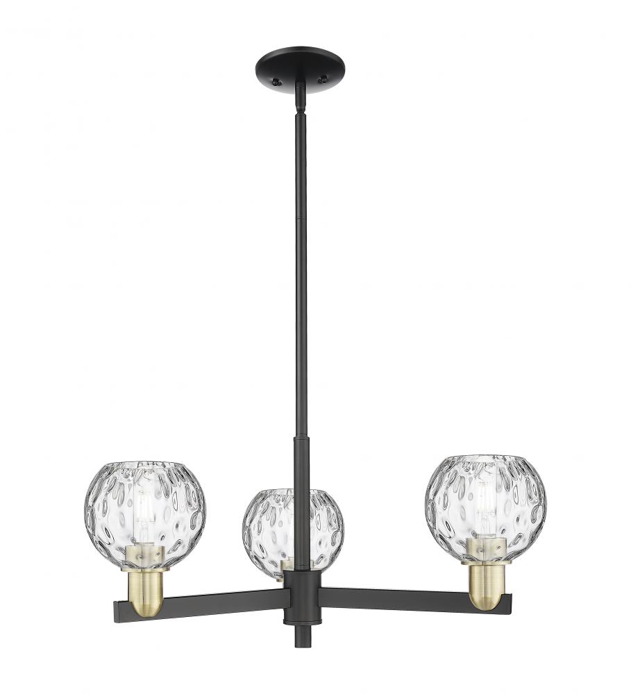 Athens Water Glass - 3 Light - 28 inch - Black Antique Brass - Stem hung - Pendant