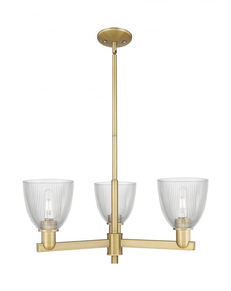 Castile - 3 Light - 28 inch - Satin Gold - Stem hung - Flush Mount