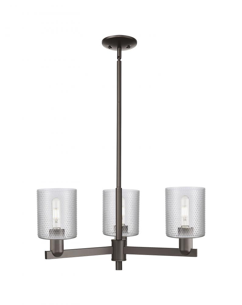 Cobbleskill - 3 Light - 27 inch - Oil Rubbed Bronze - Stem hung - Flush Mount