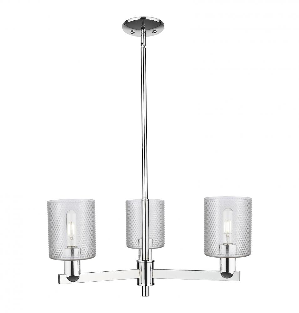 Cobbleskill - 3 Light - 27 inch - Polished Chrome - Stem hung - Flush Mount