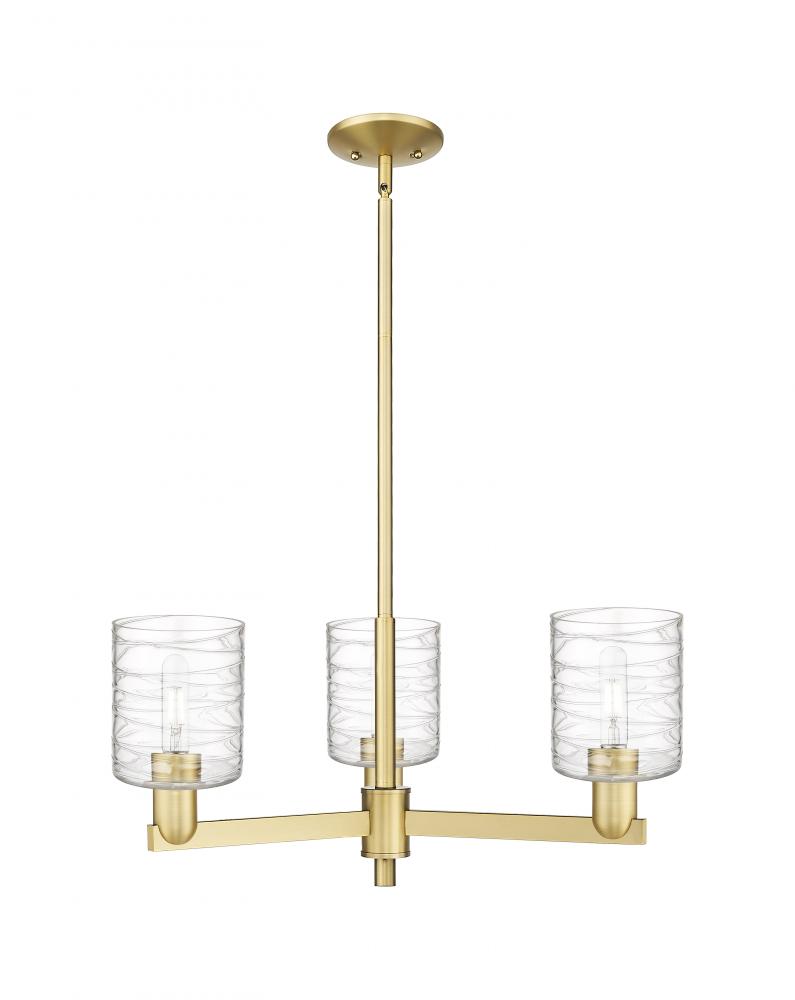 Cobbleskill - 3 Light - 27 inch - Satin Gold - Stem hung - Flush Mount
