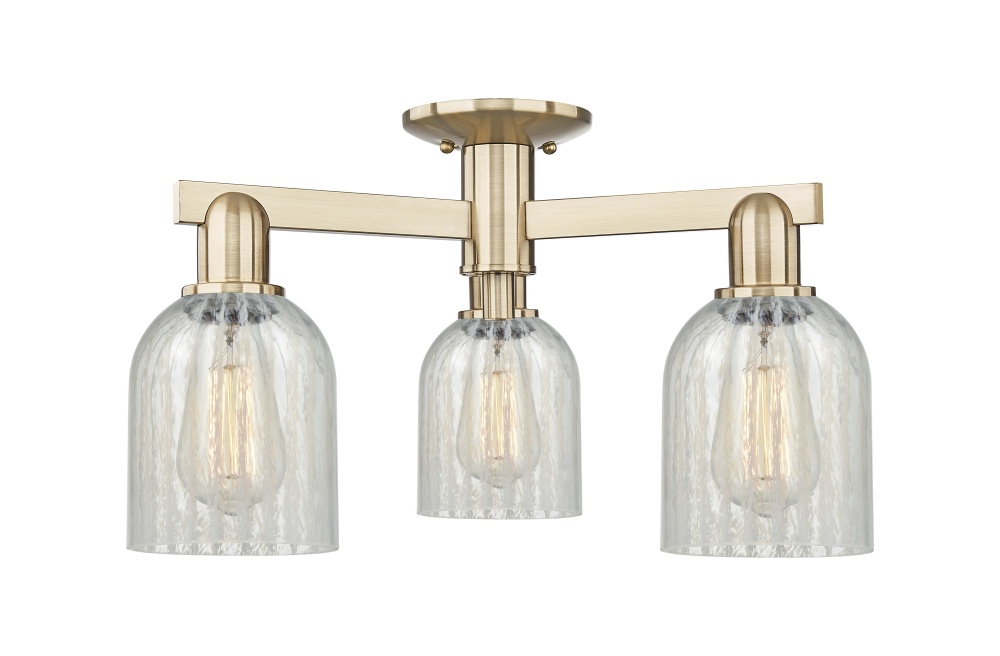 Caledonia - 3 Light - 23 inch - Champagne Bronze - Semi-Flush Mount