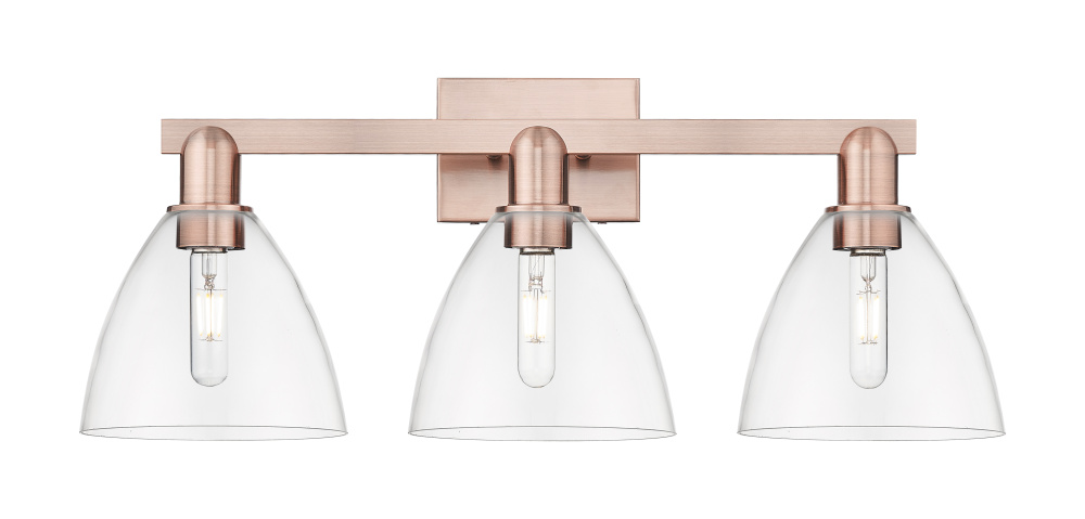 Bristol - 3 Light - 27 inch - Antique Copper - Bath Vanity Light