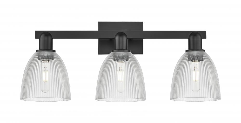 Castile - 3 Light - 25 inch - Matte Black - Bath Vanity Light