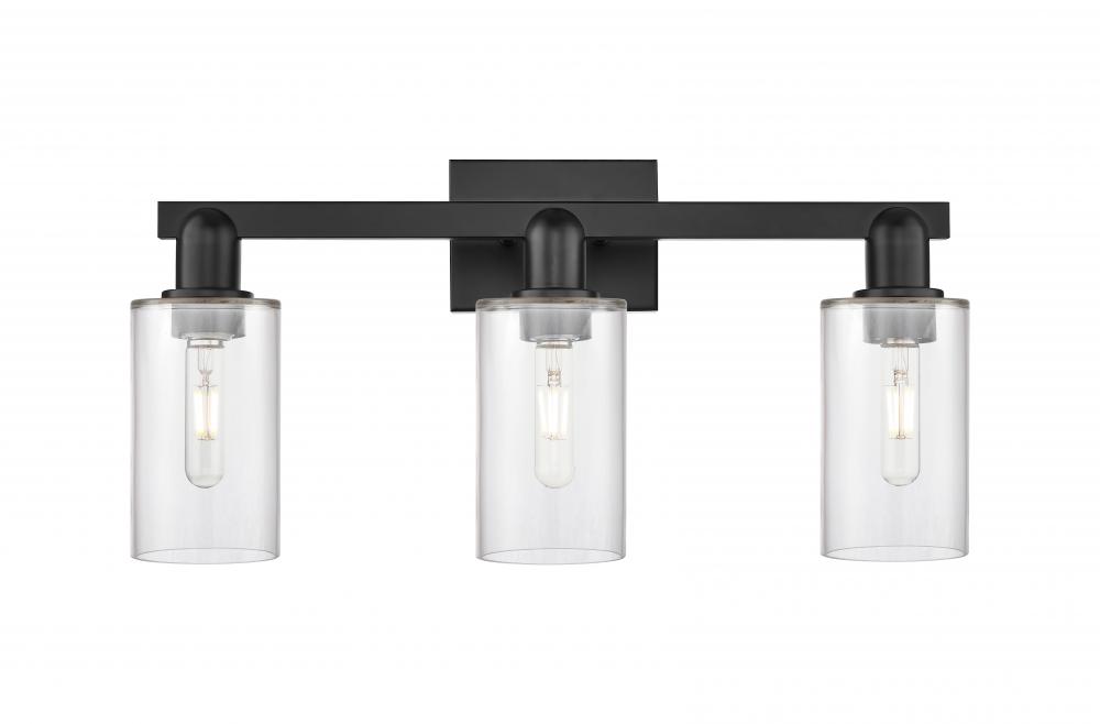 Clymer - 3 Light - 23 inch - Matte Black - Bath Vanity Light