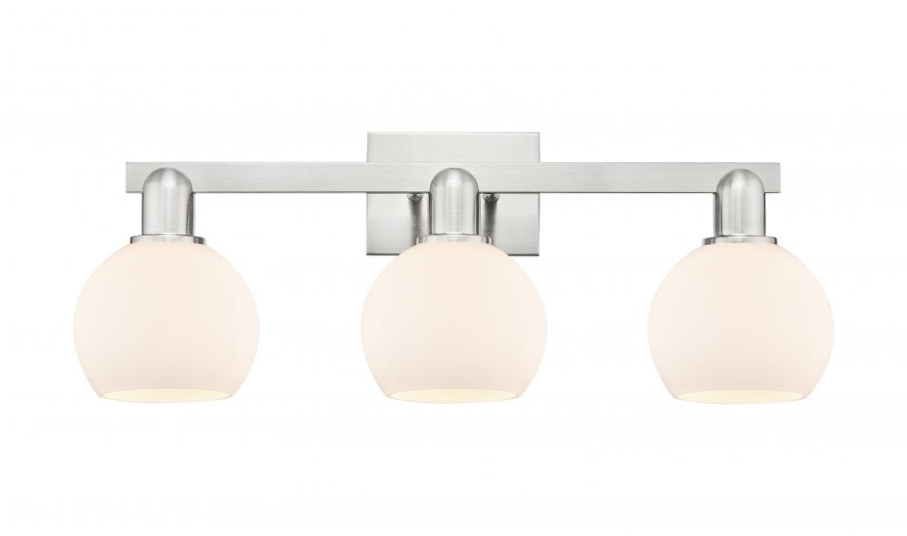 Athens - 3 Light - 24 inch - Brushed Satin Nickel - Bath Vanity Light