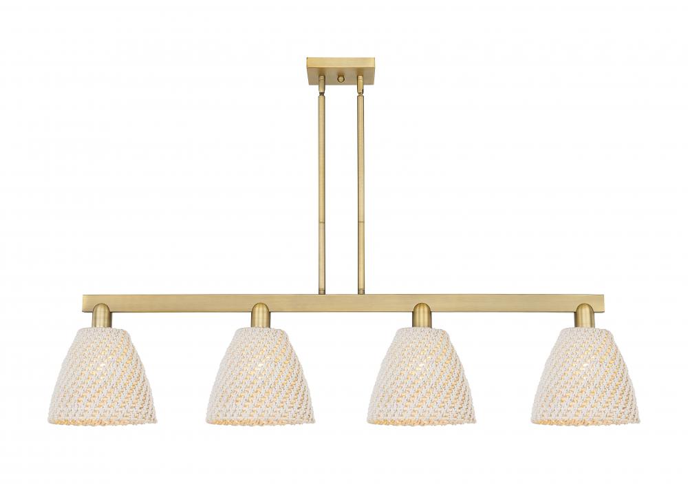 Bristol Natural - 4 Light - 52 inch - Antique Brass - Stem hung - Island Light