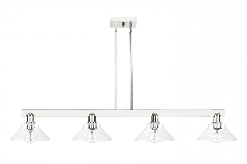 Orwell - 4 Light - 51 inch - Polished Nickel - Stem hung - Island Light