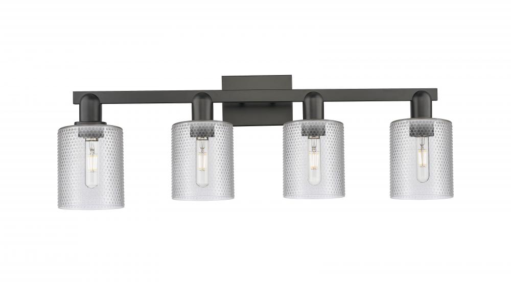Cobbleskill - 4 Light - 32 inch - Matte Black - Bath Vanity Light