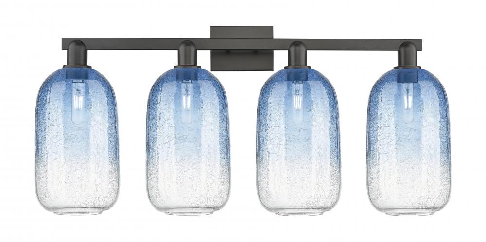 Brookhaven Cloche - 4 Light - 36 inch - Matte Black - Bath Vanity Light